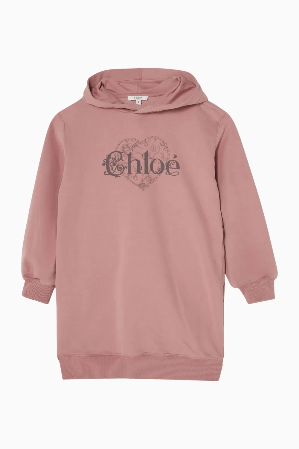 Платье из футера с логотипом Chloé