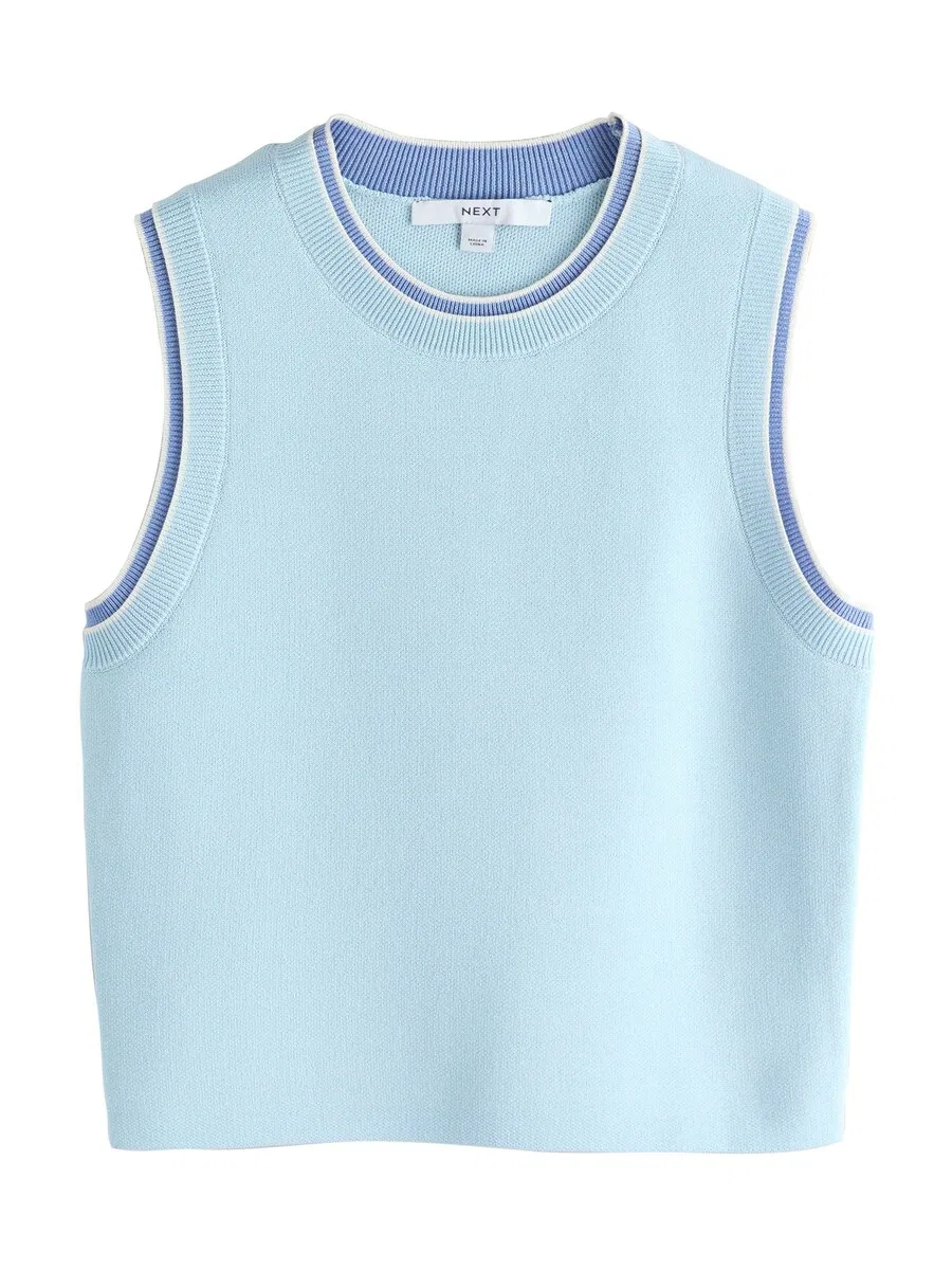 Вязаный топ Next небесно-голубого цвета