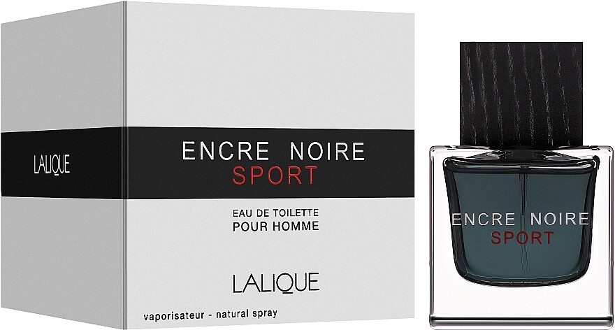 Туалетная вода для мужчин Lalique Encre Noire Sport, древесный аромат, свежий и элегантный — фото 2