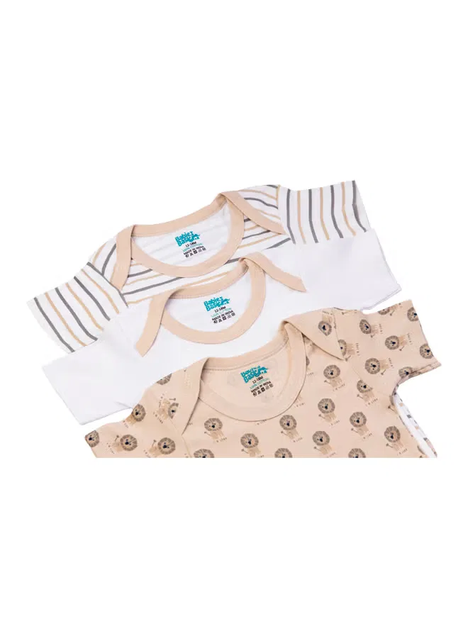 Боди-комбинезон с принтом комплект из 3 штук Babies Basic, мультиколор — фото 4