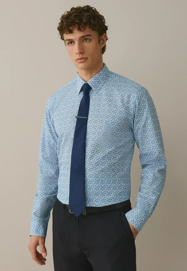 Комплект: рубашка с принтом Set Next, ditsy navy blue, темно-синий