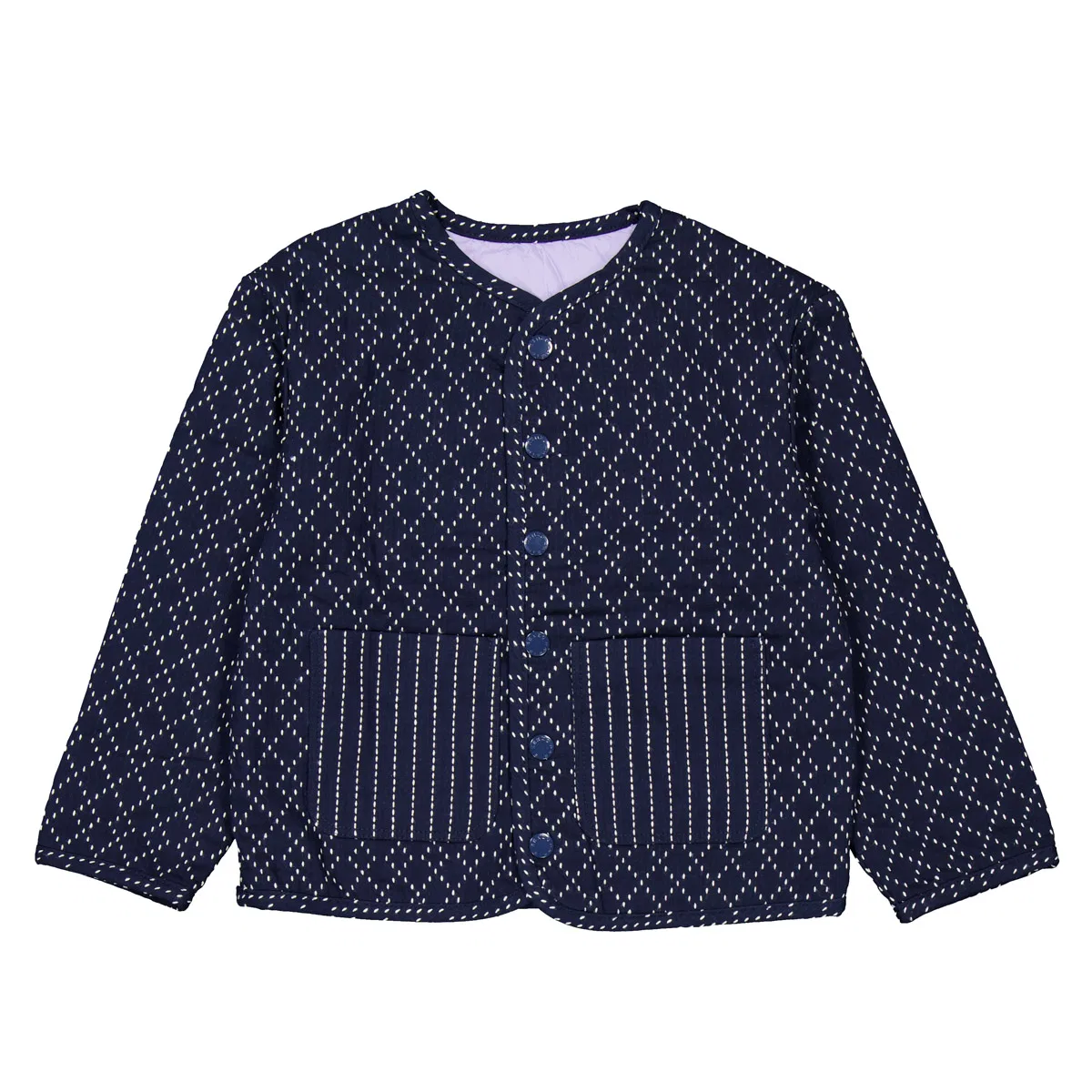 Детская стеганая куртка-реверс с пэчворком Kenzo Kids Patchwork Quilted Reversible Jacket, Navy