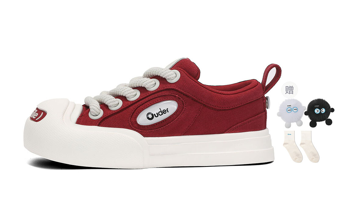 

Кроссовки Ouder Smiler Skateboarding Shoes Unisex Low-top, цвет Burgundy