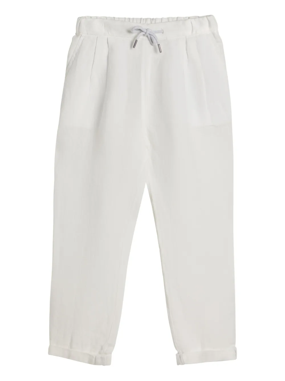 

Габардиновые брюки Brunello Cucinelli Kids, белый