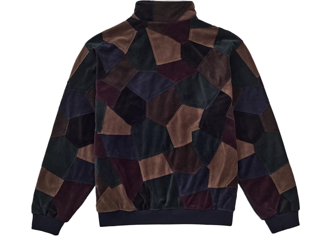 Мужская куртка из велюра с пэчворком Supreme, Dark Navy — фото 2