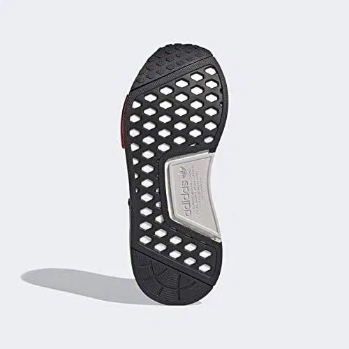 Детские кроссовки для мальчиков NMD_r1, Black/Silver Metallic/Solar Red — фото 3