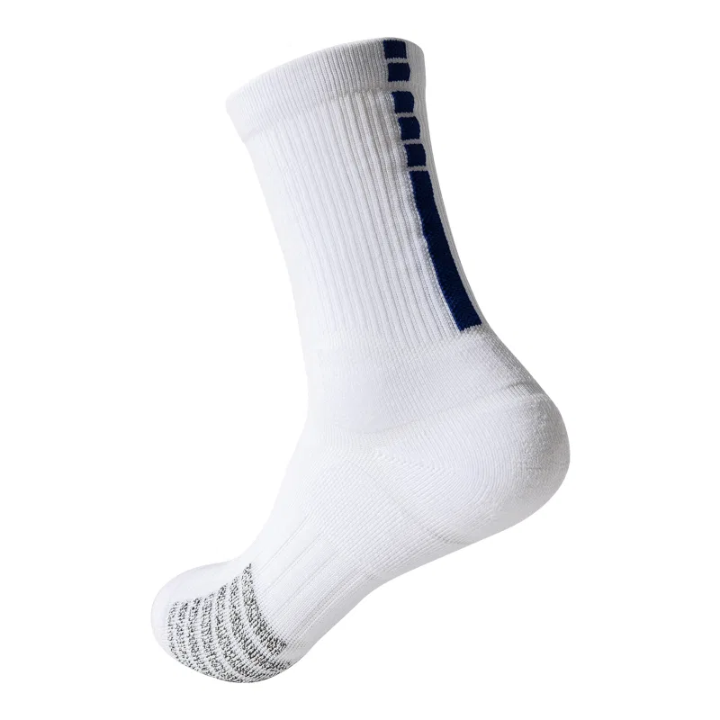 Детский комплект носков для баскетбола в стиле колледж White Navy Blue MIIOW