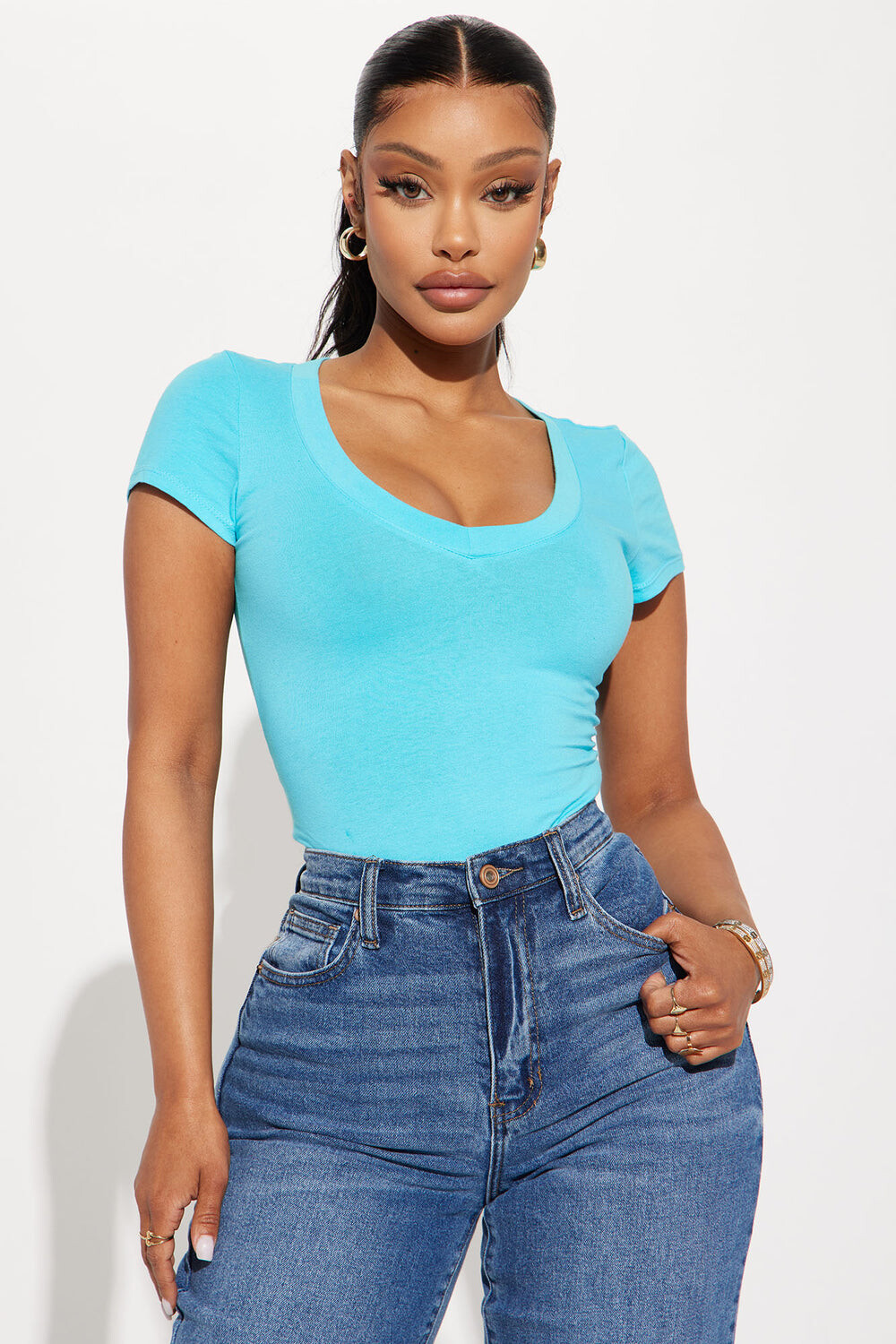 

Футболка Fashion Nova 65000, аква, Синий, Футболка Fashion Nova 65000, аква