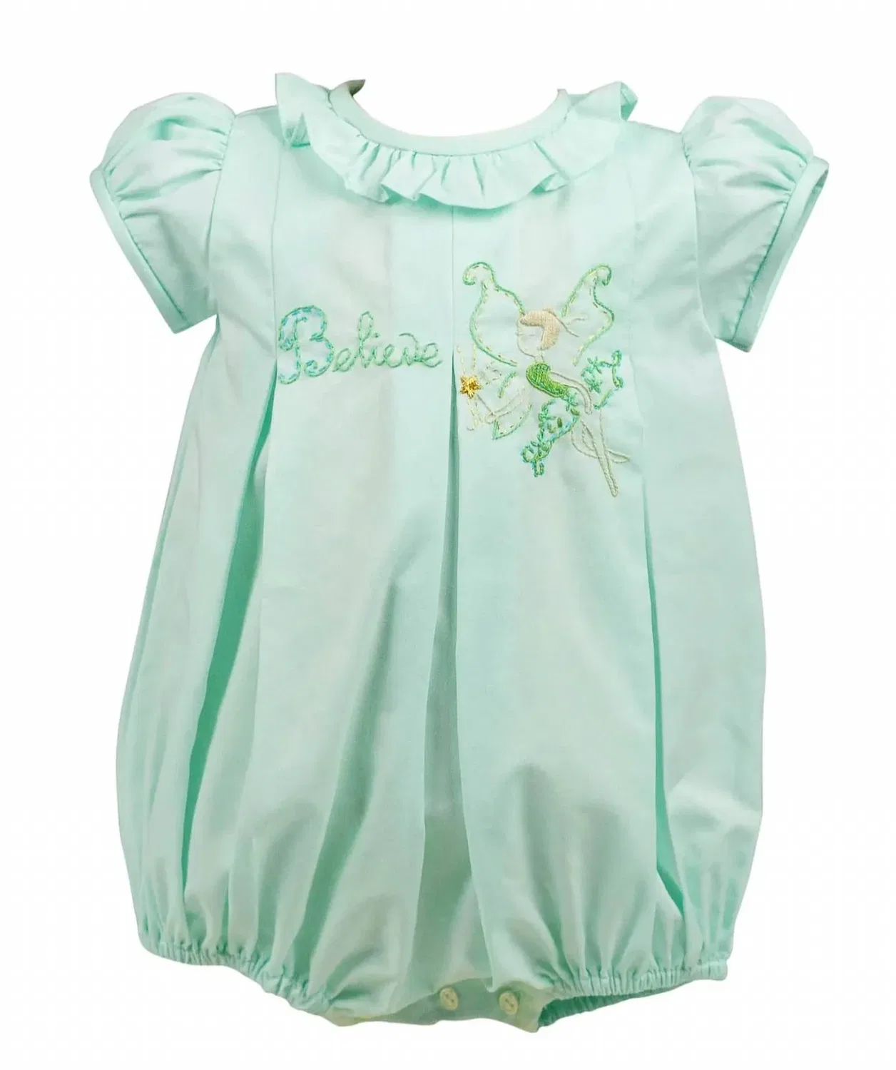 Детский боди-комбинезон для девочек с ручной вышивкой Believe Bubble THE PROPER PEONY, Mint
