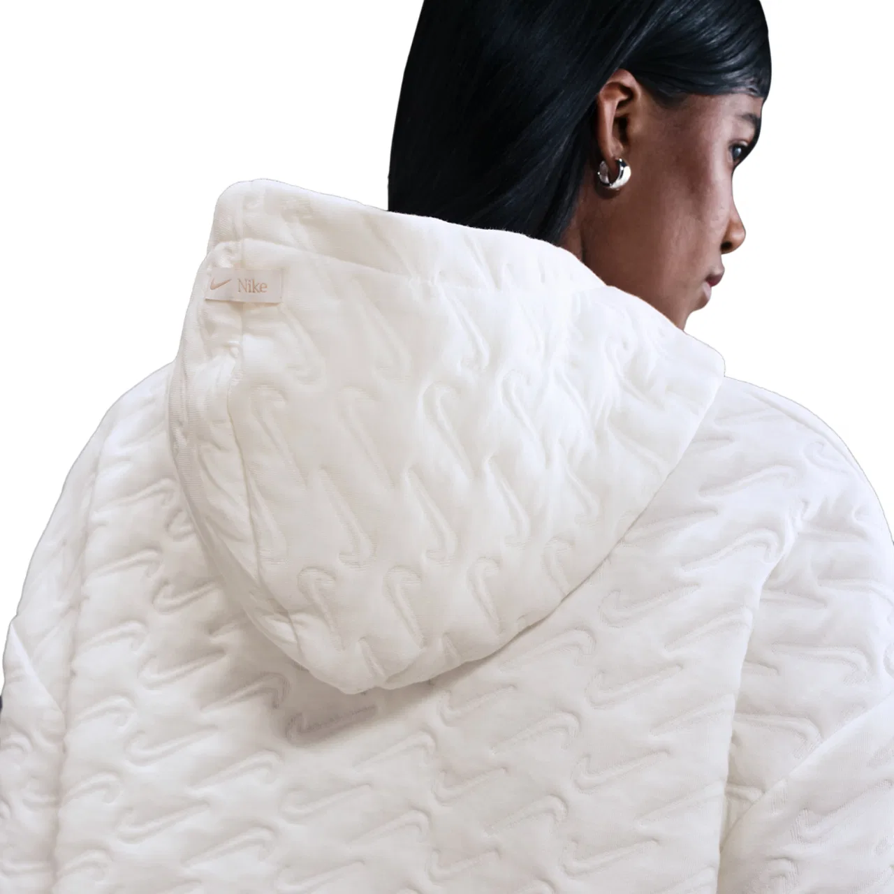 Женское худи Nike NSW Phoenix Fleece Loose AOJ Pullover, цвет Sanddrift/Sail — фото 2