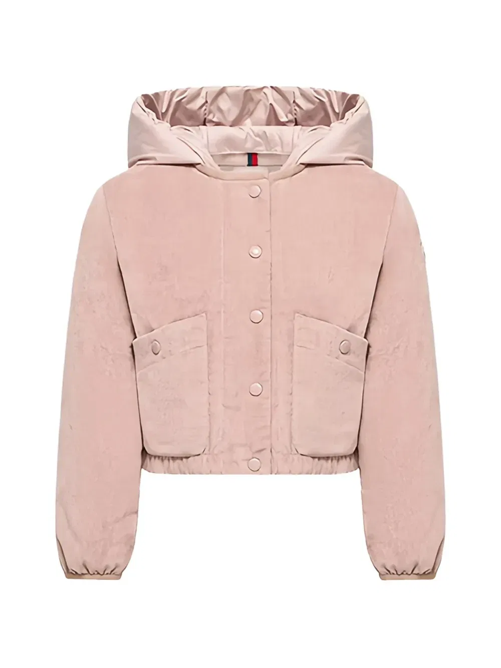 Куртка Quinley из вельвета с капюшоном Moncler Enfant, розовый