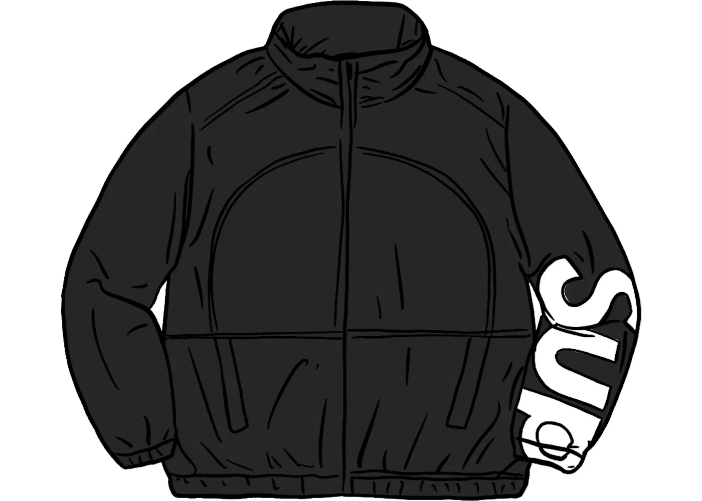 Мужская куртка с принтом Supreme Spellout, Black
