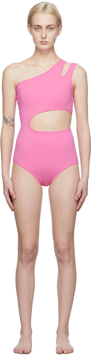 

Эксклюзивное розовое боди SSENSE с вырезами Pushbutton