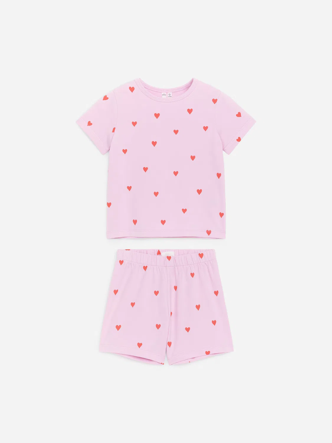 Двухкомпонентная короткая трикотажная пижама Arket, Rosa/Herzen