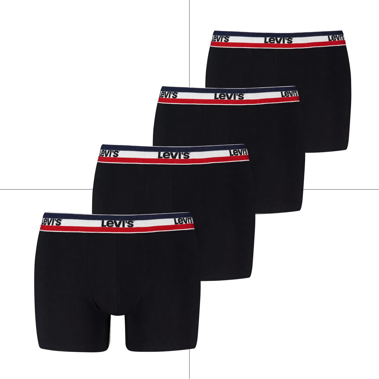Мужские боксеры с логотипом на поясе Levi's, Black