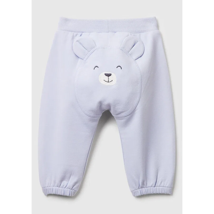 Спортивные штаны с животным принтом Benetton, Светло-голубой