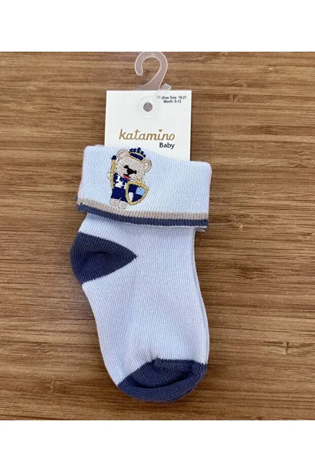 Детские носки для мальчиков с принтом Orso Katamino, Blue