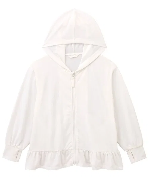 Детская куртка с длинным рукавом с фриллом, модель GITA, Off White
