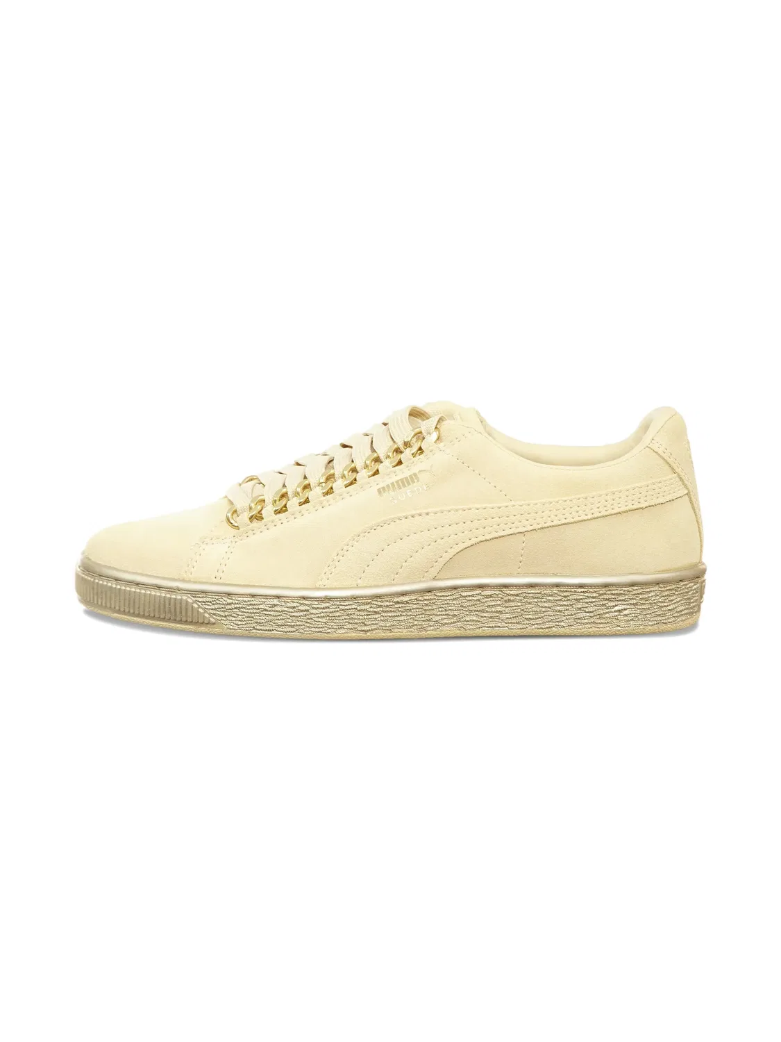 Кроссовки с цепочкой Puma Kids, нейтральные цвета — фото 2