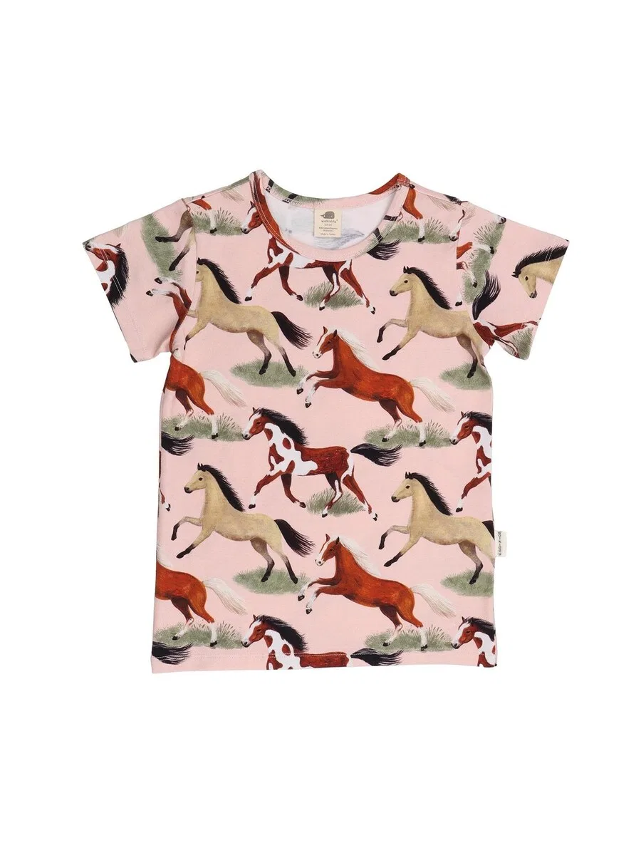 Футболка Walkiddy 'Walkiddy - The Horses T-Shirt' розового цвета