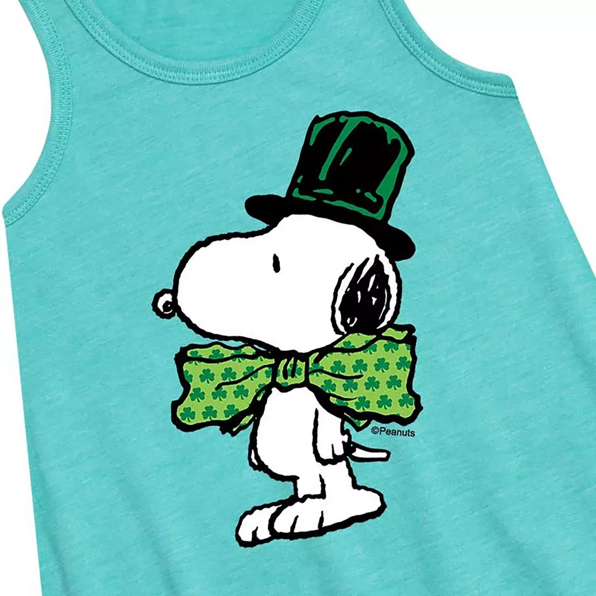Детское платье-трапеция без рукавов Peanuts St Paddy's Bowtie, Turquoise — фото 2