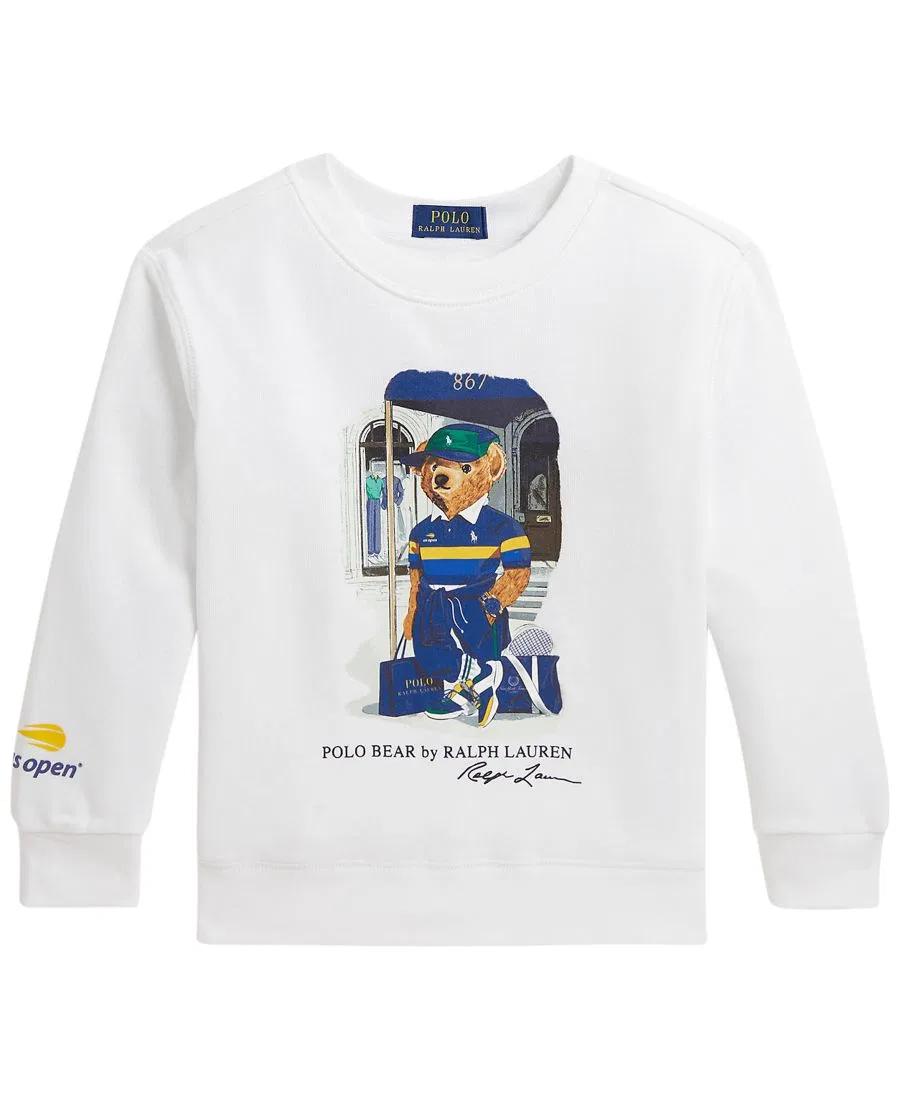Свитшот с длинным рукавом с принтом Polo Bear US Open Polo Ralph Lauren, White