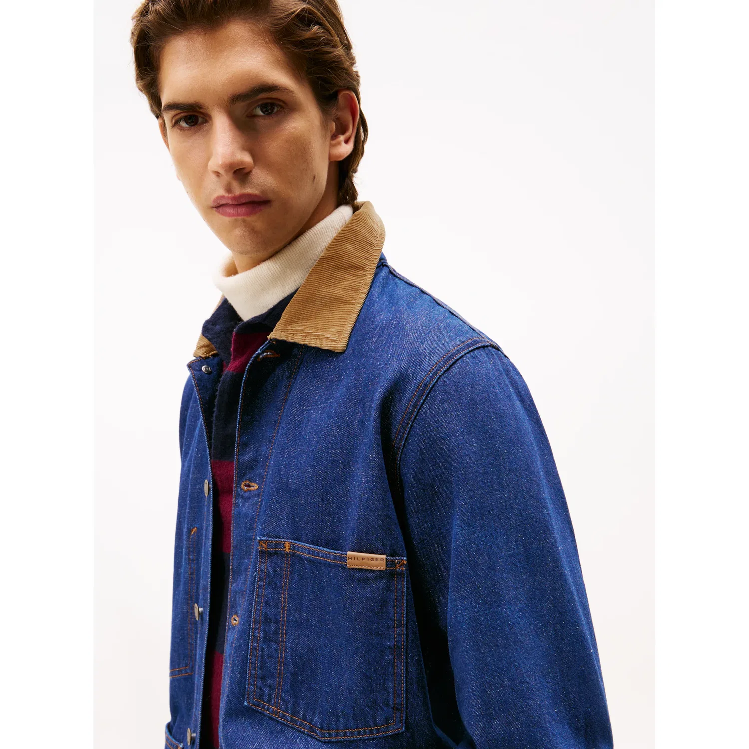 Мужская джинсовая куртка с вельветовым воротником Chore Jacket Tommy Hilfiger, Indigo — фото 2