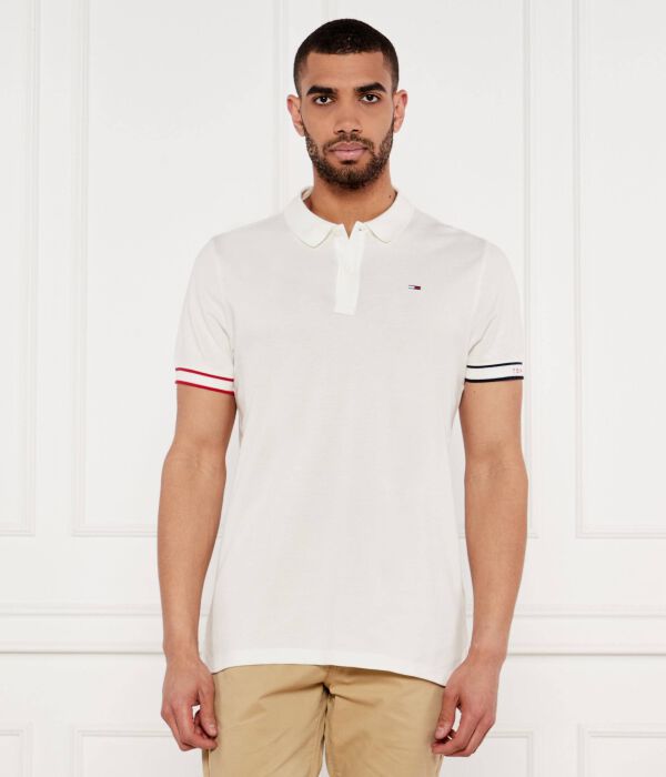

Рубашка поло Slim fit Tommy Jeans, экрю