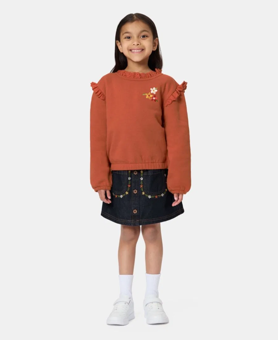 Комплект из топа и юбки Kids Headquarters, Orange/Navy