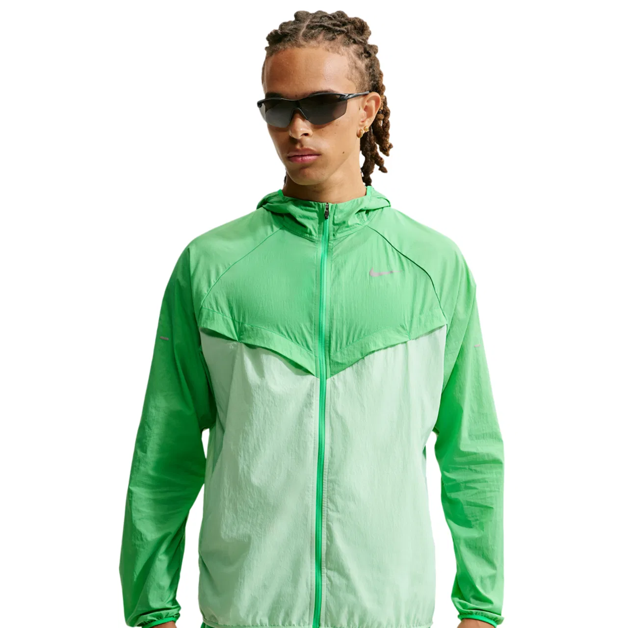Мужская куртка с защитой от УФ-лучей, с капюшоном, Nike, Green Spark Cucumber Calm Reflective Silver