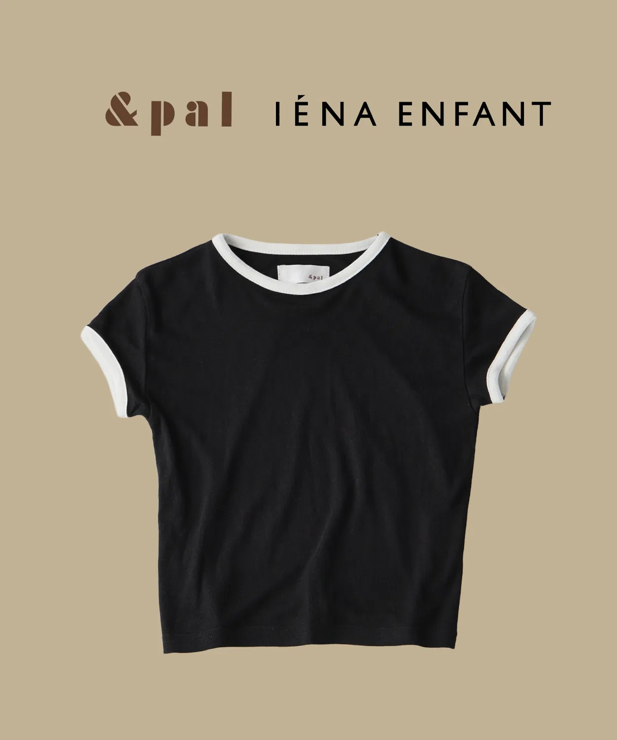 Детская футболка-поло с длинным рукавомIENA ENFANT, Black