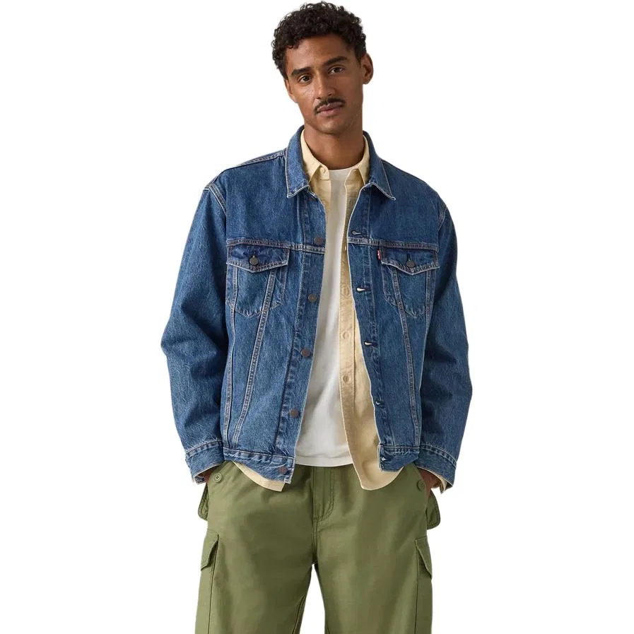 Джинсовая куртка, синяя, Levis, Blue — фото 3