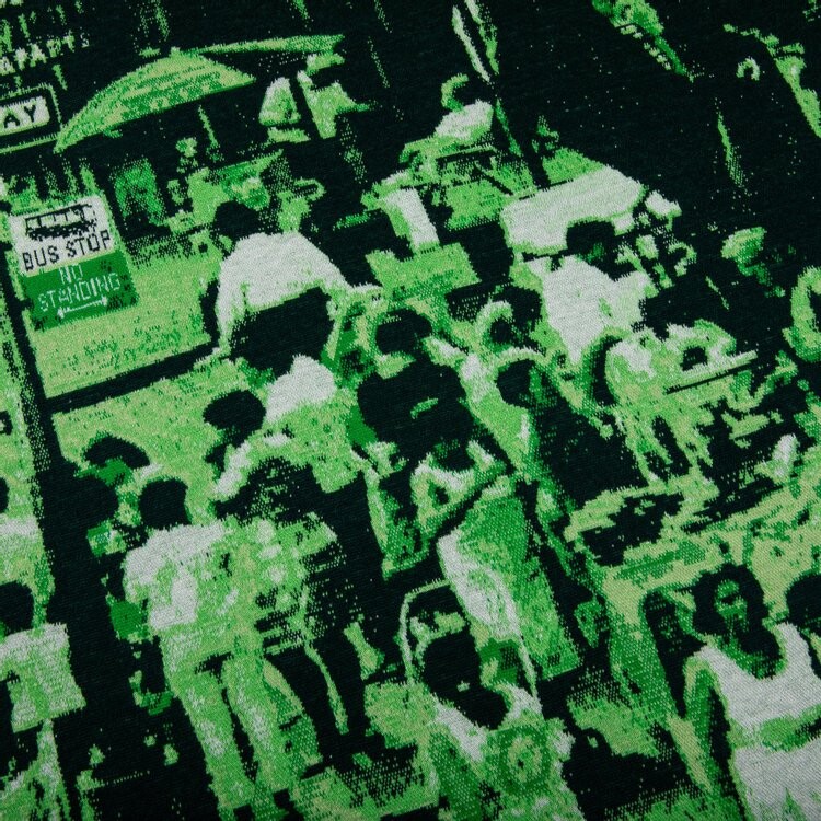 Футболка Supreme Street Scene Jacquard Short-Sleeve Top 'Green', зеленый — фото 3