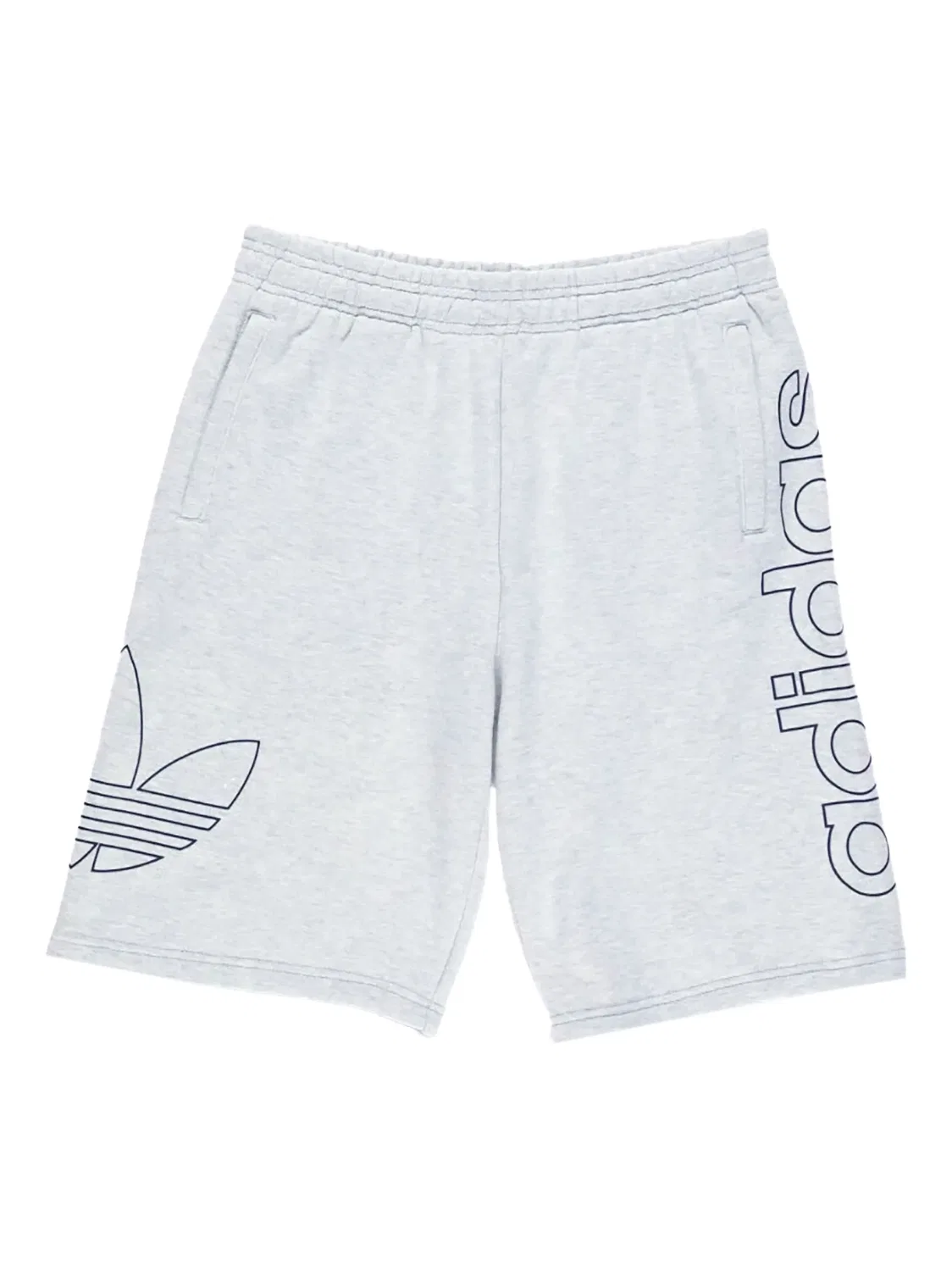 Шорты френч-терри серые Adidas, серый