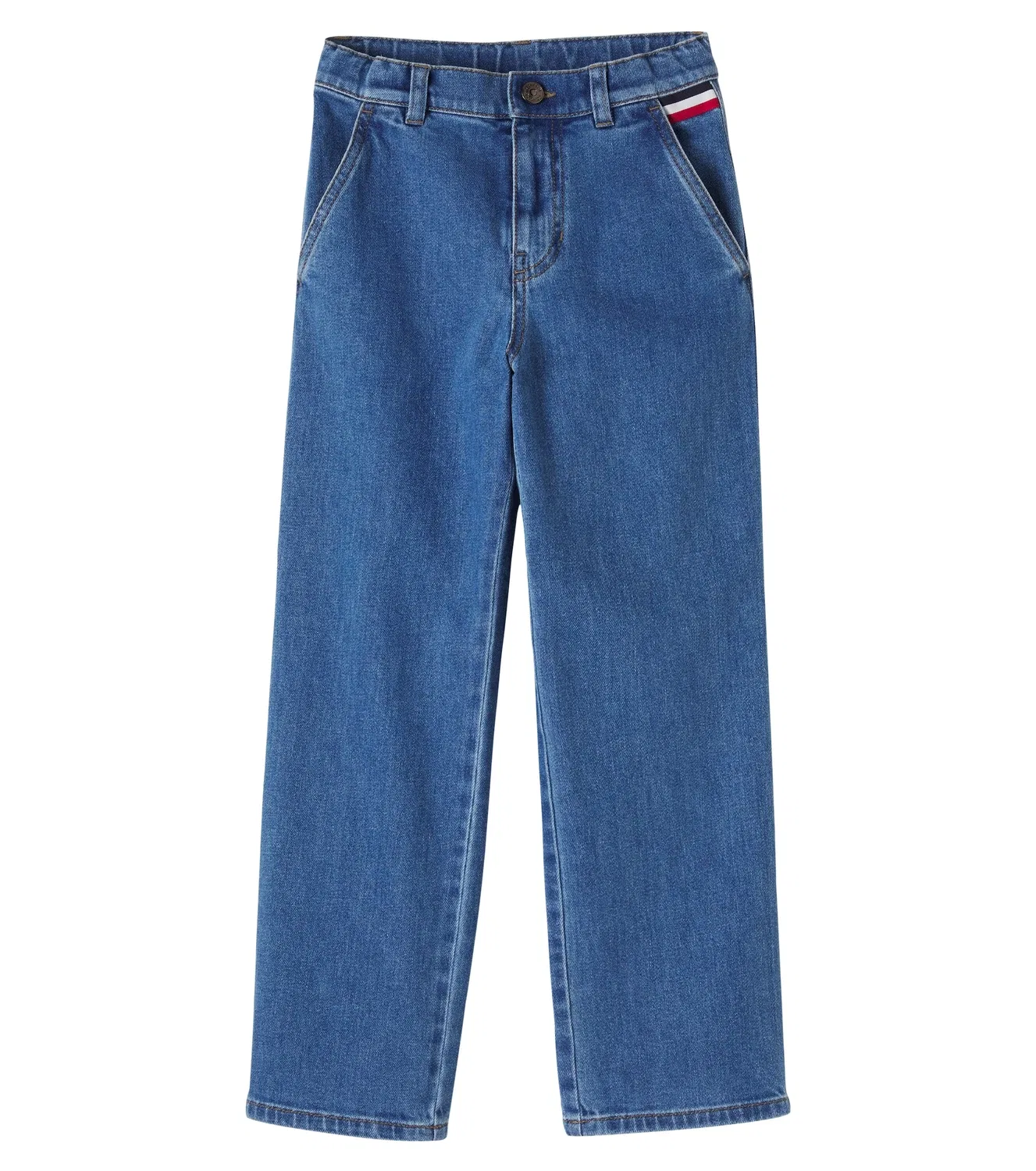 Прямые джинсы Moncler Enfant, синий