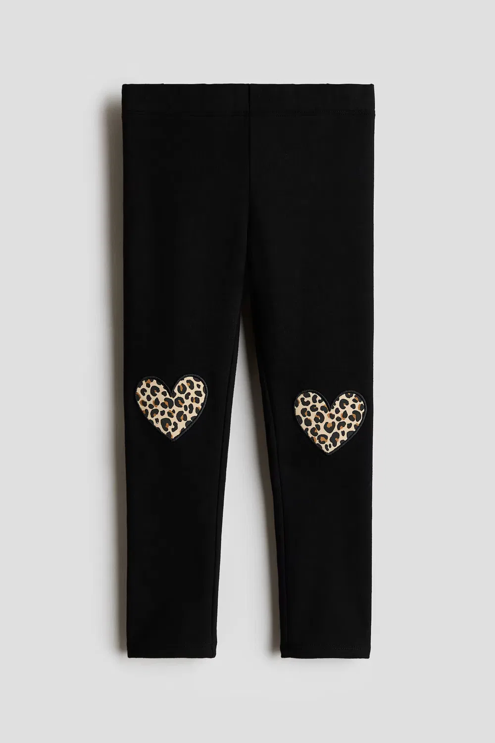 Хлопковые леггинсы H&M, Schwarz/Leopardenprint