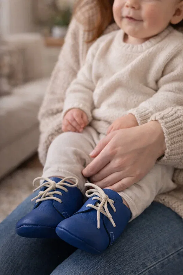 Детские мокасины для девочек из натуральной кожи Sax Blue Torun Kids, Sax Blue
