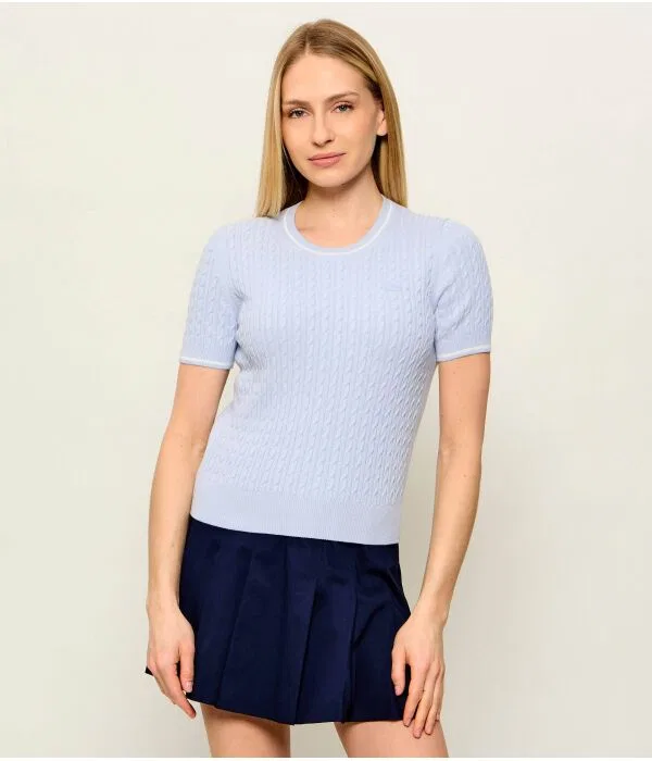 Пуловер Lacoste Azzurro с V-образным вырезом