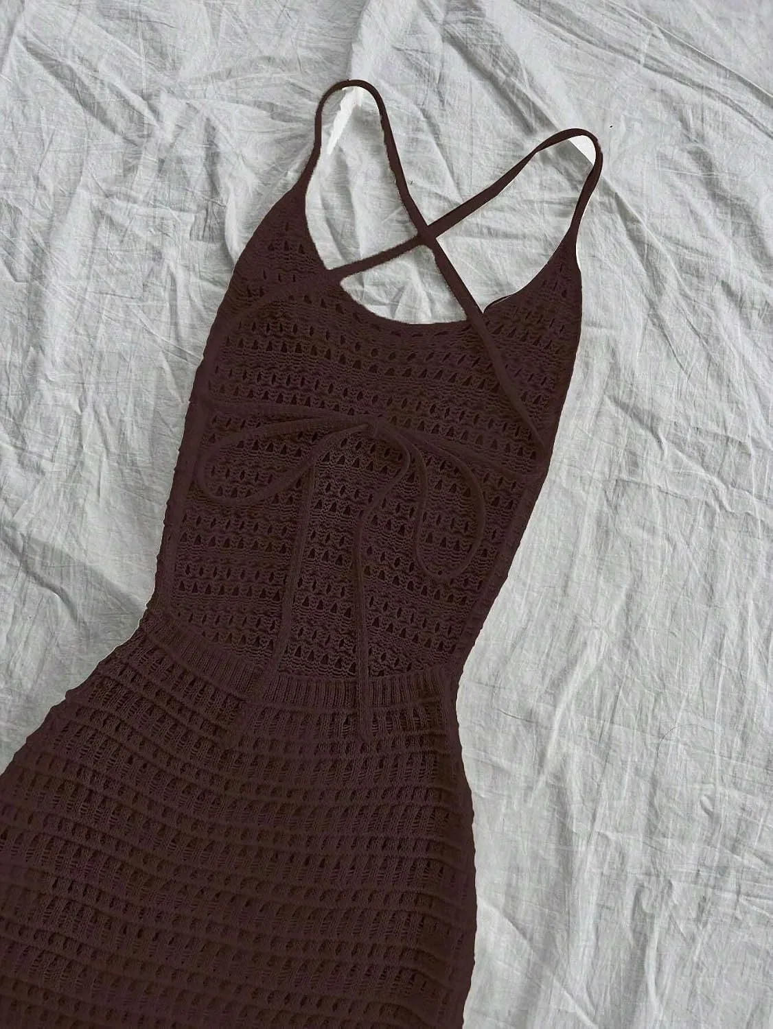 Женское повседневное платье с открытой спиной Caslon, Coffee Brown — фото 3