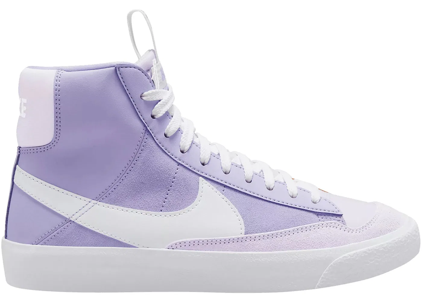 Детские кроссовки для девочек с принтом Nike Blazer Mid 77 SE, Lilac Bloom/Light Orewood Brown/Barely Grape/White