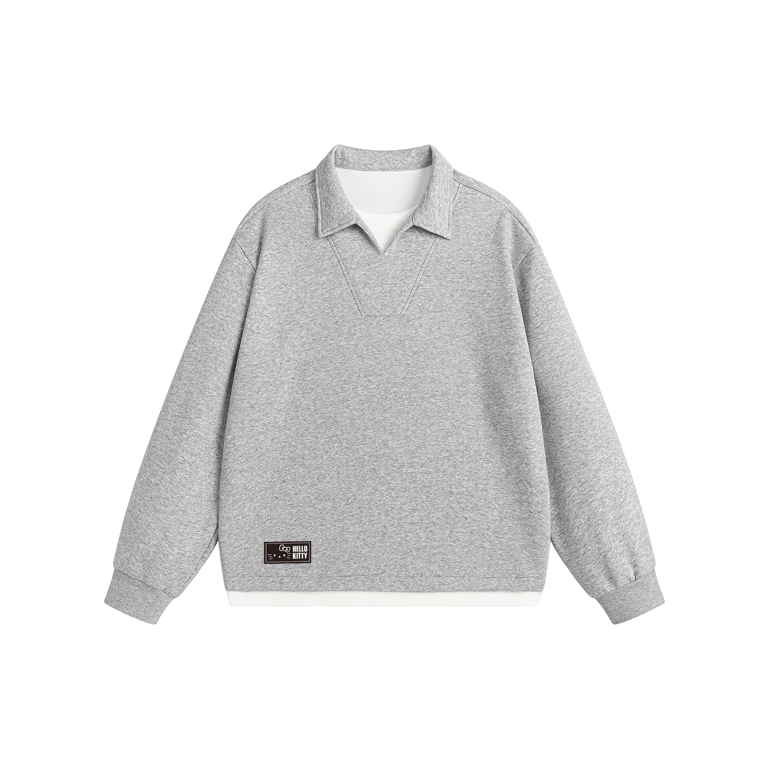 Детская толстовка с лацканом Sanrio Hello Kitty, Heather Gray