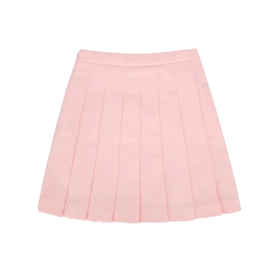 Юбка плиссированная с вышивкой логотипа Kids Ekd Logo-Embroidered Pleated Skirt Burberry, Seashell Pink — фото 2