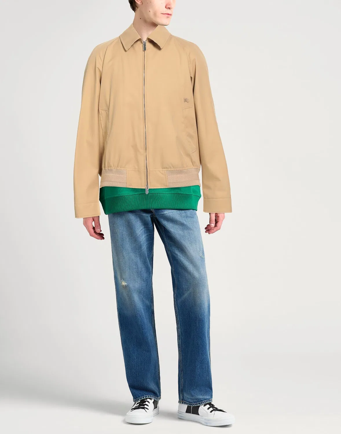 Мужская куртка-харингтон хлопковая Burberry, бежевый — фото 2
