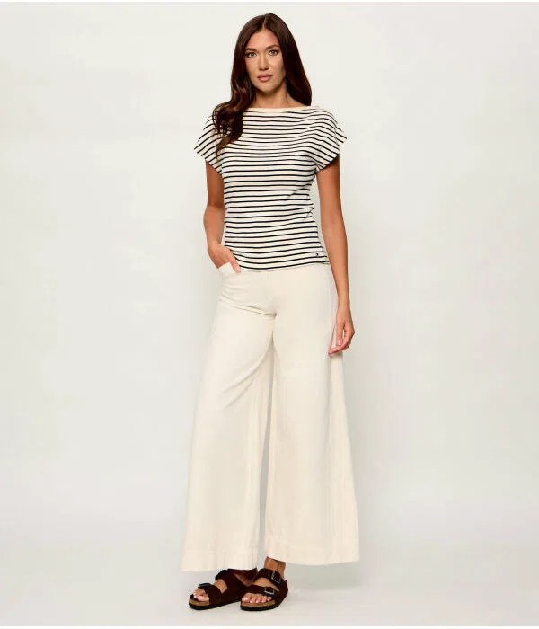 Женская футболка из хлопка Regular Fit Tommy Hilfiger, Écru — фото 2