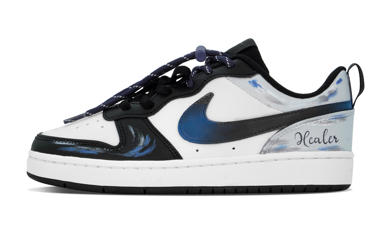 

Nike Скользящие устойчивые к истиранию низкие кроссовки для скейтбординга black blue детские