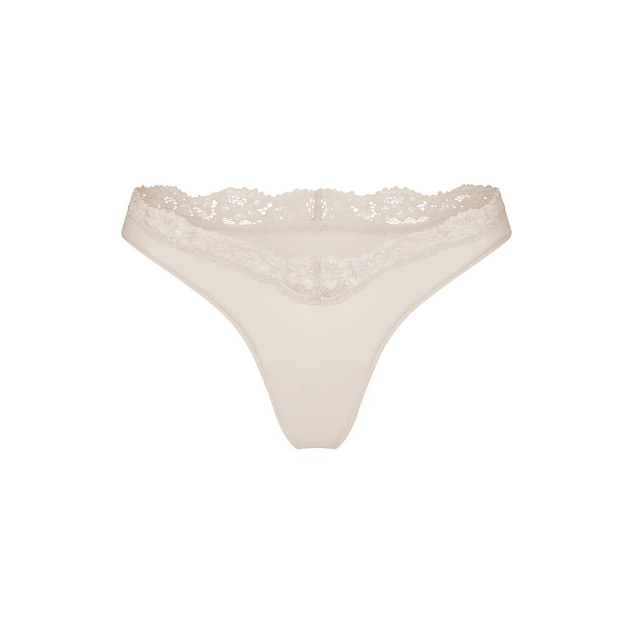 

Стринги с окучиванием SKIMS Fits Everybody Lace, цвет Stone