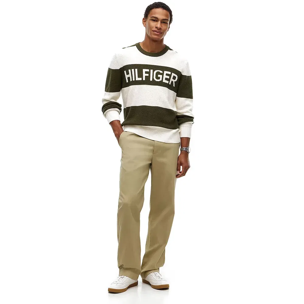 Мужской свитшот с вафельным узором Tommy hilfiger, Green — фото 4