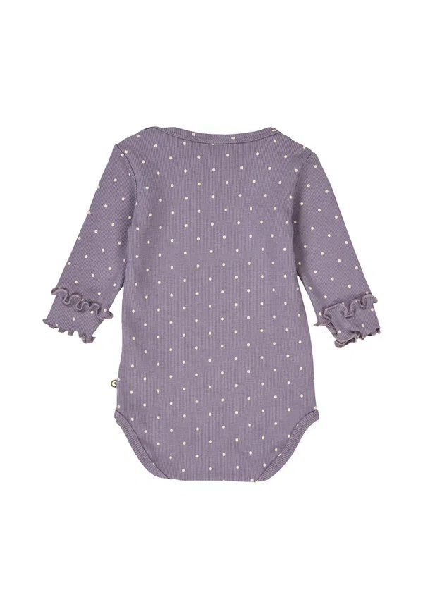 Боди в горошек Body Musli By Green Cotton, Lilac Fog-oak, сиреневый — фото 2