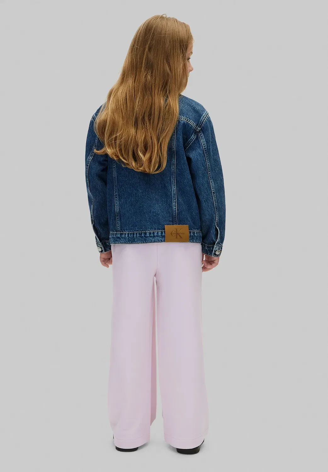 Детские спортивные брюки с широкими штанинами и складками Calvin Klein Jeans, Orchid Ice — фото 3
