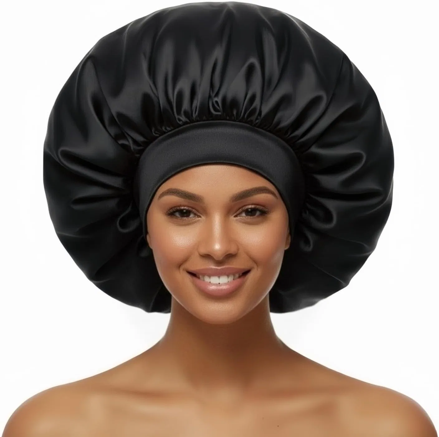 Шапочка для душа Satin, AILONSHAWN, Black XL